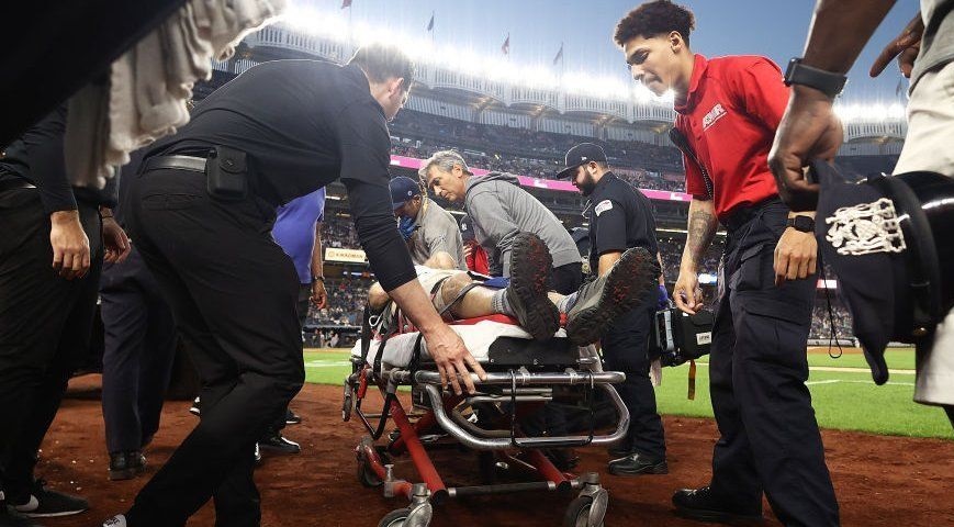 Cameraman At MLB Game Struck By Wild Throw